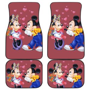 Mickey And Minnie Mouse Car Floor Mats Cartoon Fan Gift H0113