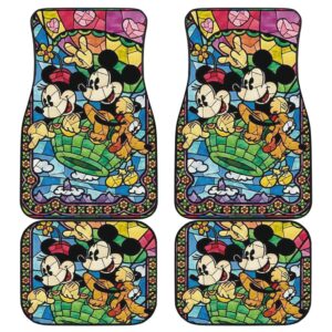 Mickey & Minnie Mosaic Art Car Floor Mats Cartoon H040820