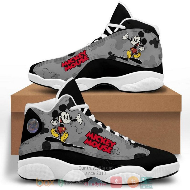 Mickey Mouse Grey Black Air Jordan 13 Shoes Mickey Mouse Grey Black Air Jordan 13 Shoes