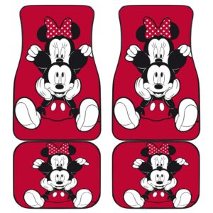 Mickey and Minnie Black Car Floor Mats Disney Cartoon H042220