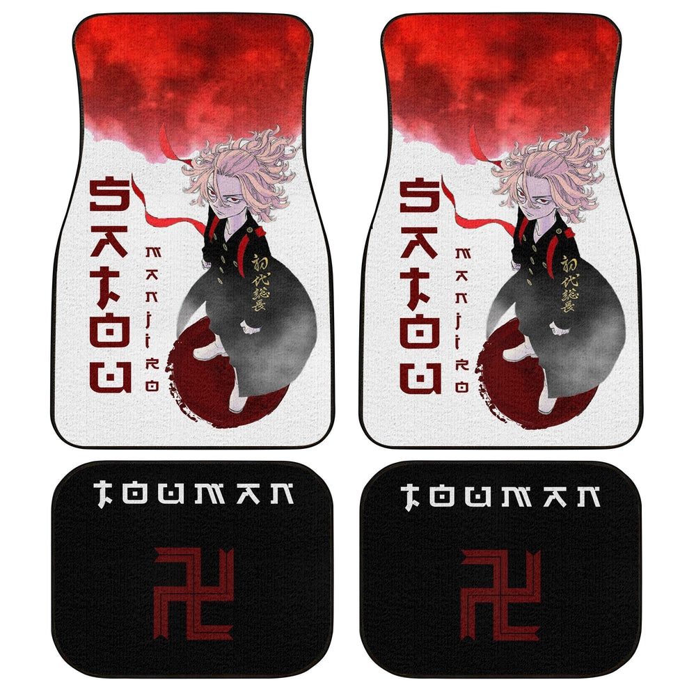 Mikey Car Floor Mats Custom Anime Tokyo Revengers Car Interior Accessories Mikey Car Floor Mats Custom Anime Tokyo Revengers Car Interior Accessories