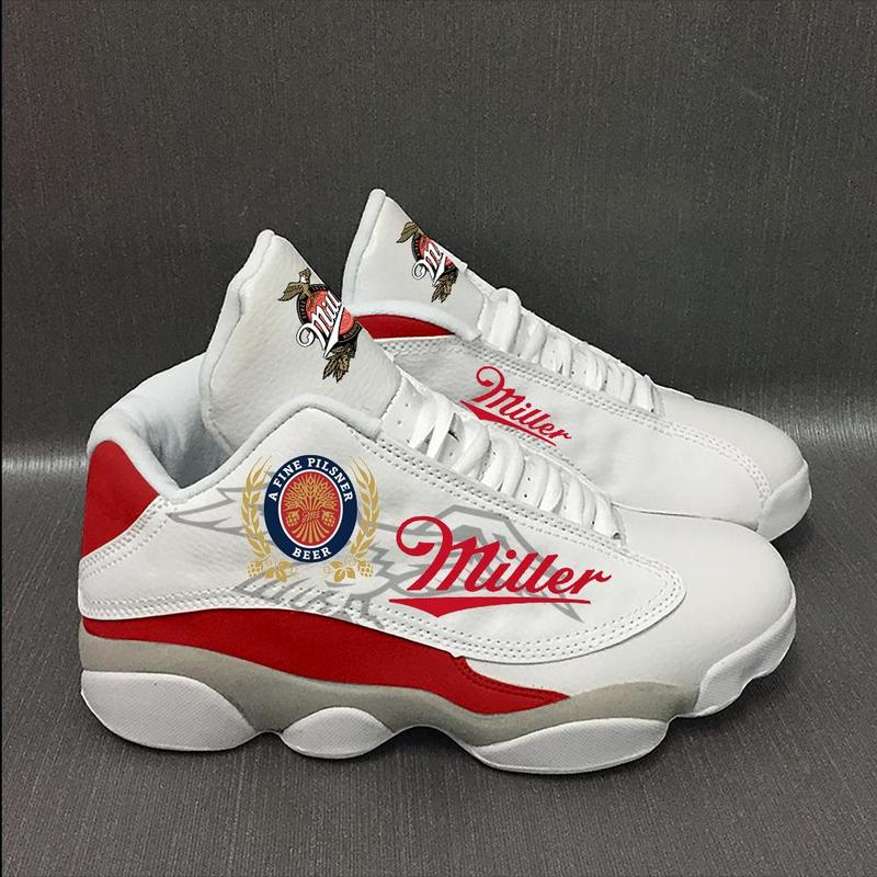 Miller Lite Beer White Air Jordan 13 Sneaker Miller Lite Beer White Air Jordan 13 Sneaker