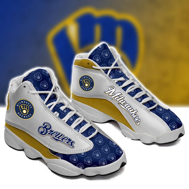 Milwaukee Brewers Mlb Air Jordan 13 Sneaker Milwaukee Brewers Mlb Air Jordan 13 Sneaker
