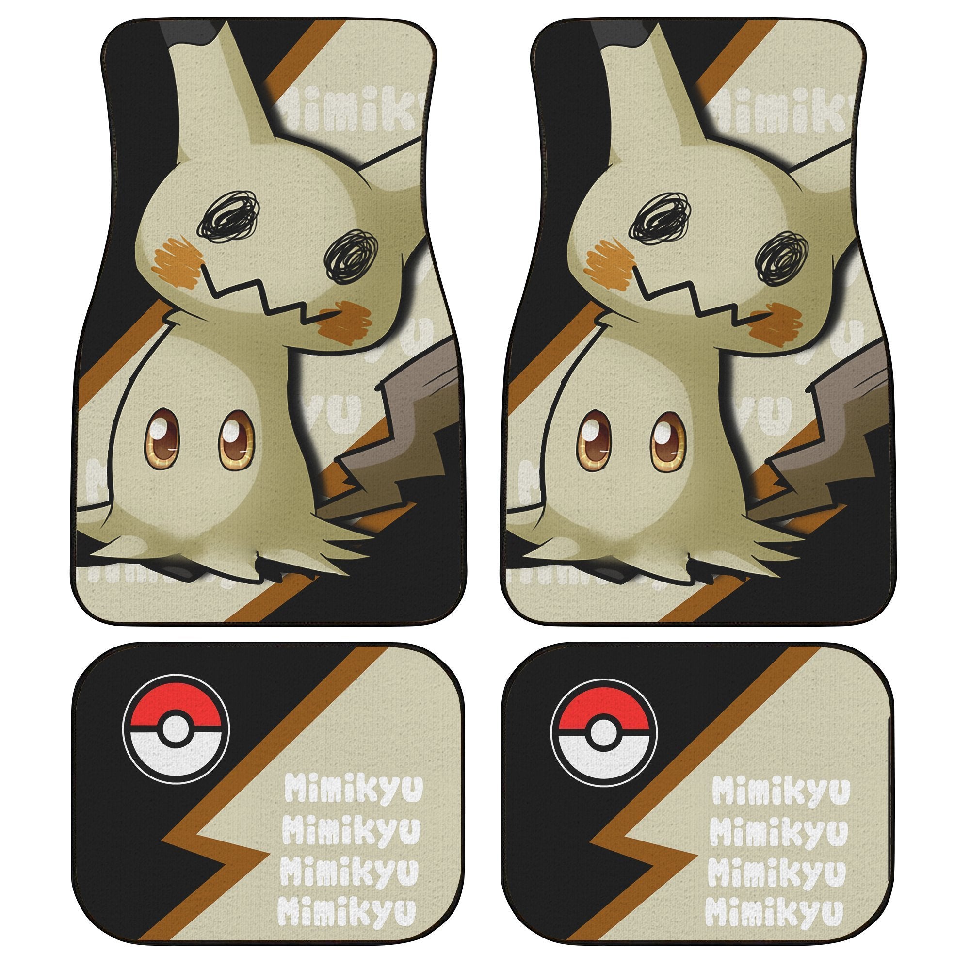 Mimikyu Car Floor Mats Custom Anime Pokemon Car Interior Accessories Mimikyu Car Floor Mats Custom Anime Pokemon Car Interior Accessories