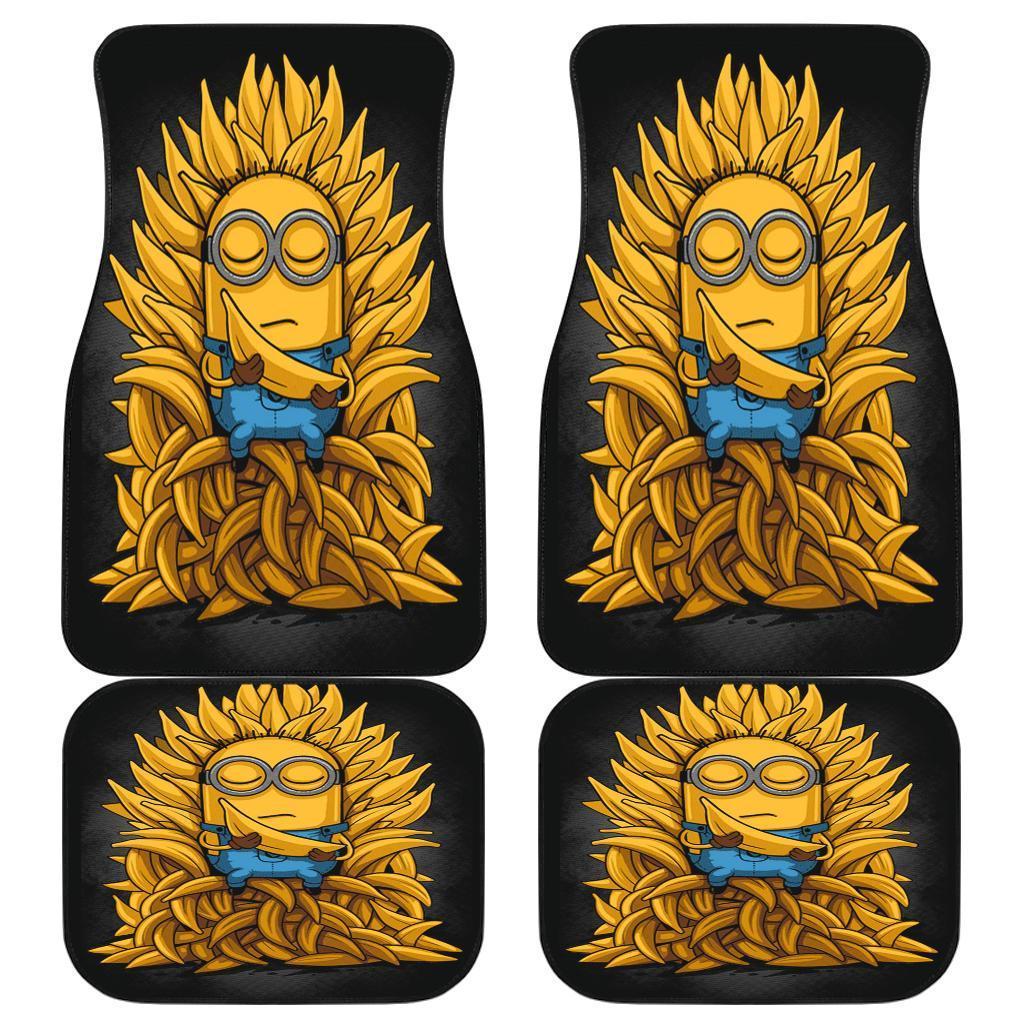 Minion King Of Bananas Funny Cartoon Car Floor Mats 191026 Minion King Of Bananas Funny Cartoon Car Floor Mats 191026