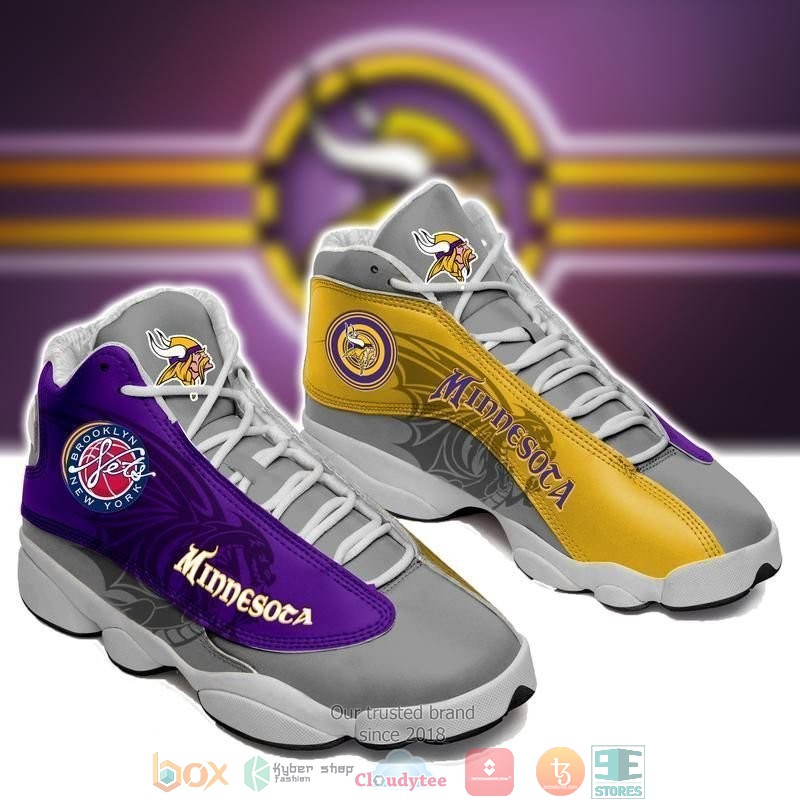 Minnesota Vikings Nfl Football Team Big Logo 36 Gift Air Jordan 13 Sneaker Shoes Minnesota Vikings Nfl Football Team Big Logo 36 Gift Air Jordan 13 Sneaker Shoes