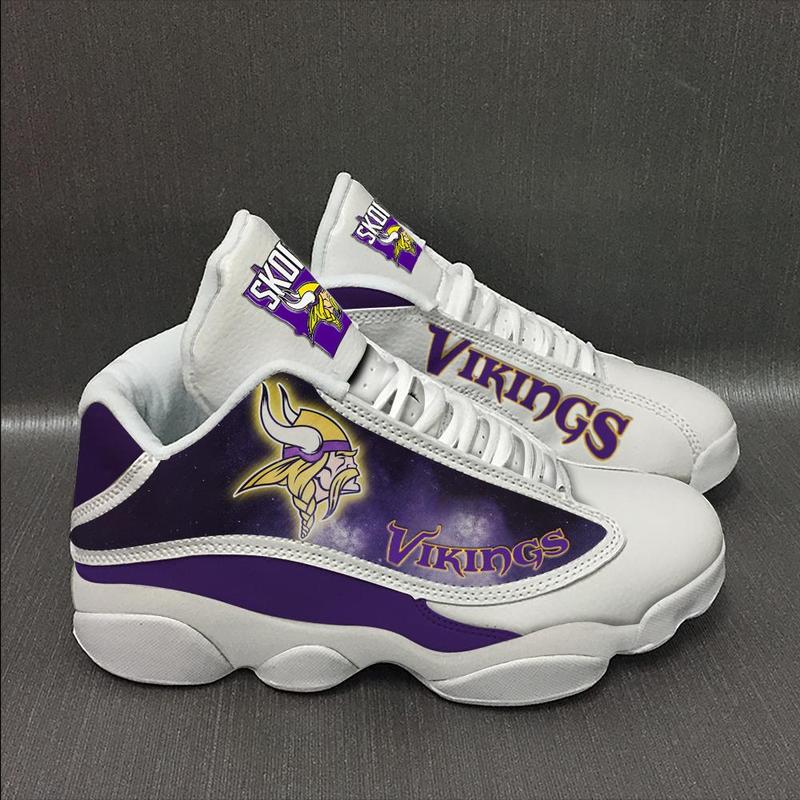 Minnesota Vikings Nfl Ver 1 Air Jordan 13 Sneaker Minnesota Vikings Nfl Ver 1 Air Jordan 13 Sneaker