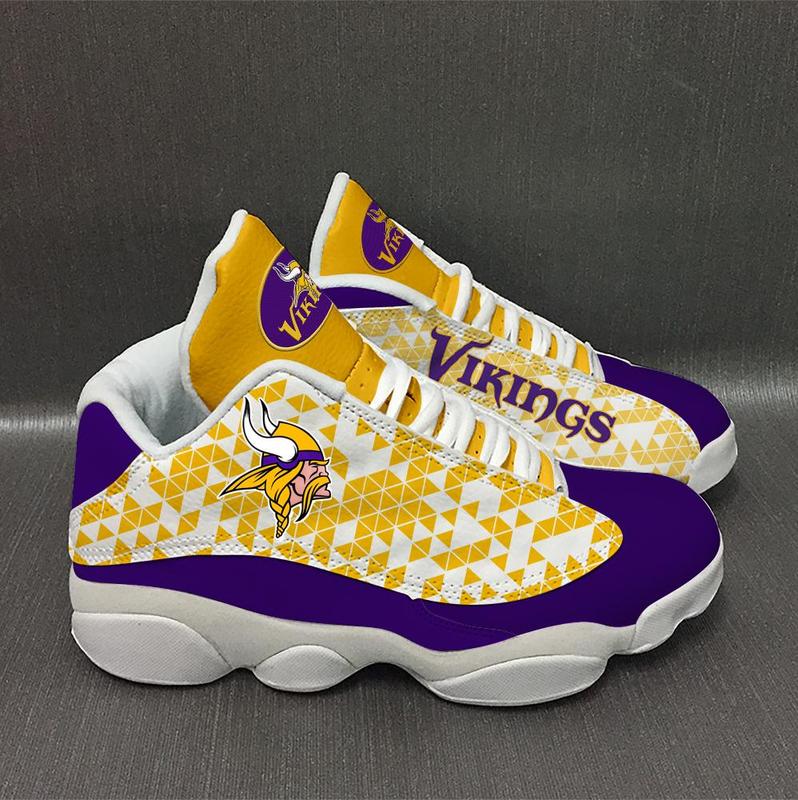 Minnesota Vikings Nfl Ver 2 Air Jordan 13 Sneaker Minnesota Vikings Nfl Ver 2 Air Jordan 13 Sneaker