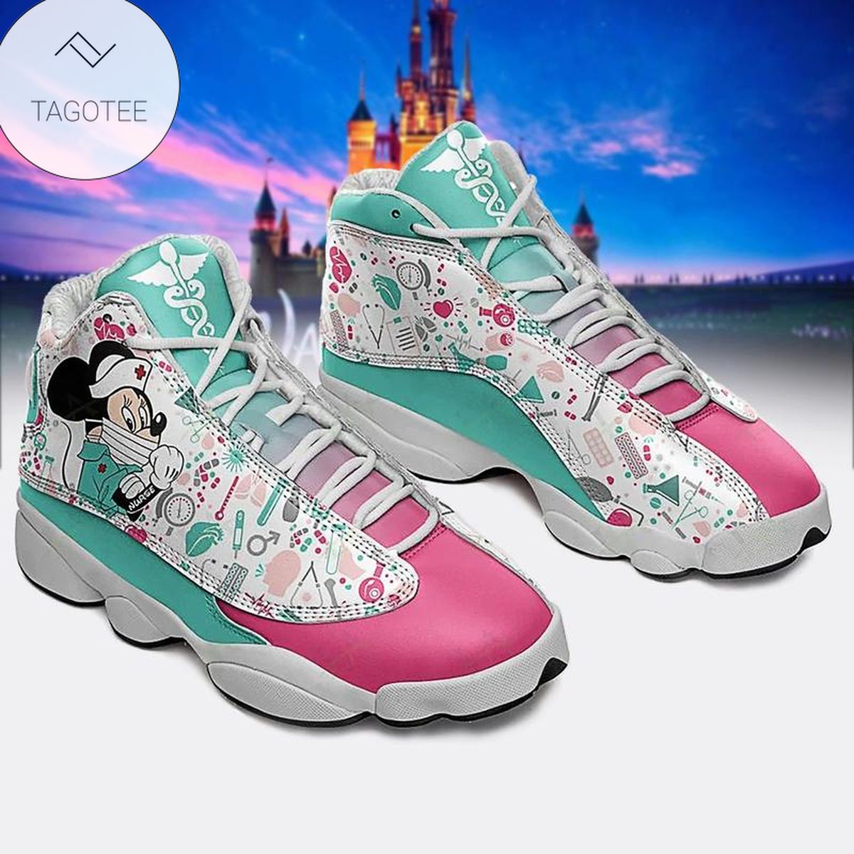 Minnie Mouse Nurse Sneakers Air Jordan 13 Shoes Minnie Mouse Nurse Sneakers Air Jordan 13 Shoes
