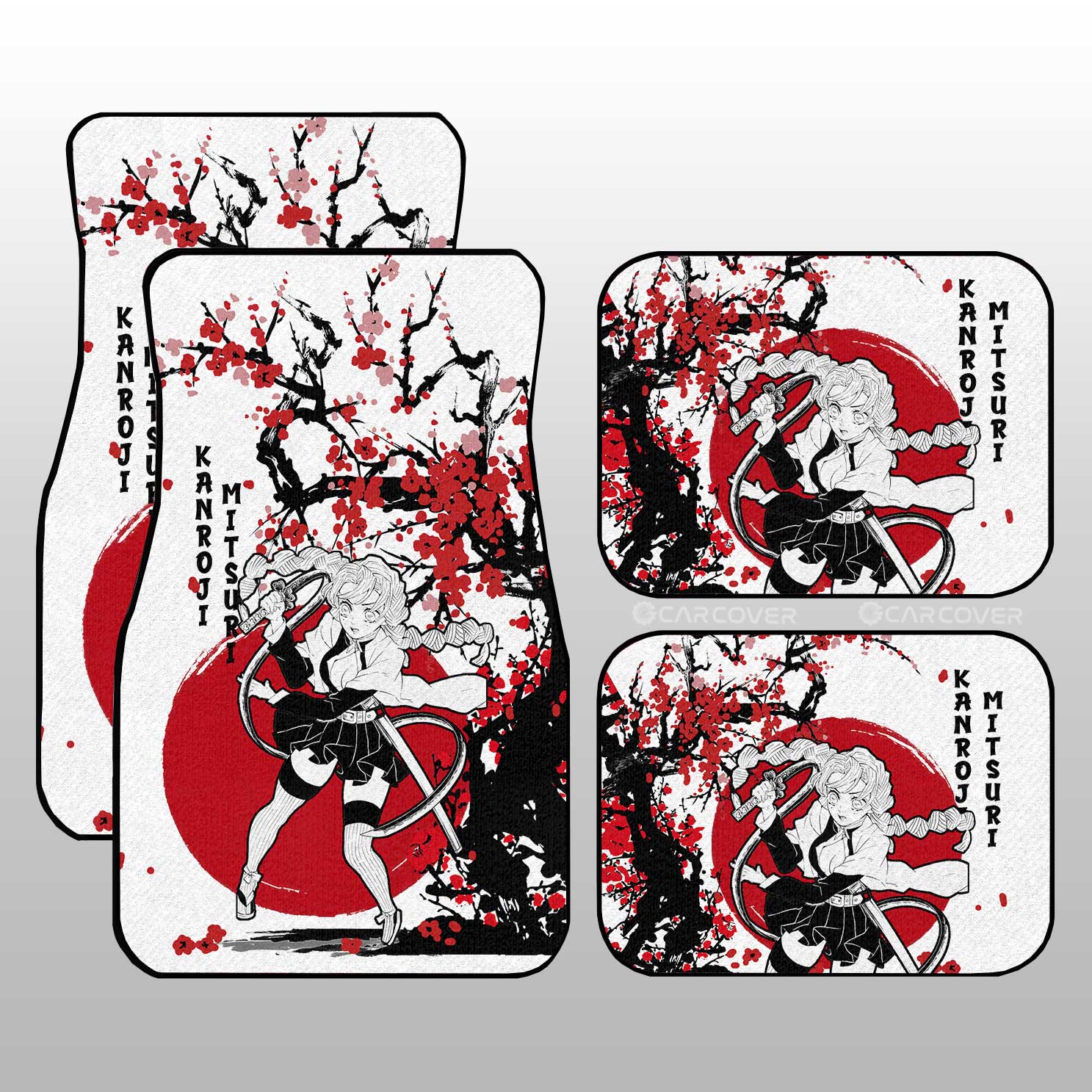 Mitsuri Car Floor Mats Custom Japan Style Anime Demon Slayer Car Accessories Mitsuri Car Floor Mats Custom Japan Style Anime Demon Slayer Car Accessories