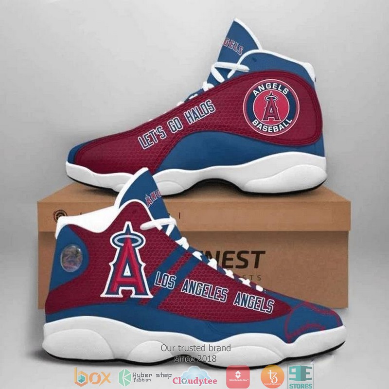 Mlb Los Angeles Angels Teams Football Big Logo Air Jordan 13 Sneaker Shoes Mlb Los Angeles Angels Teams Football Big Logo Air Jordan 13 Sneaker Shoes