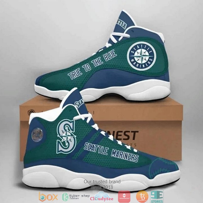 Mlb Seattle Mariners Teams Air Jordan 13 Sneaker Shoes Mlb Seattle Mariners Teams Air Jordan 13 Sneaker Shoes