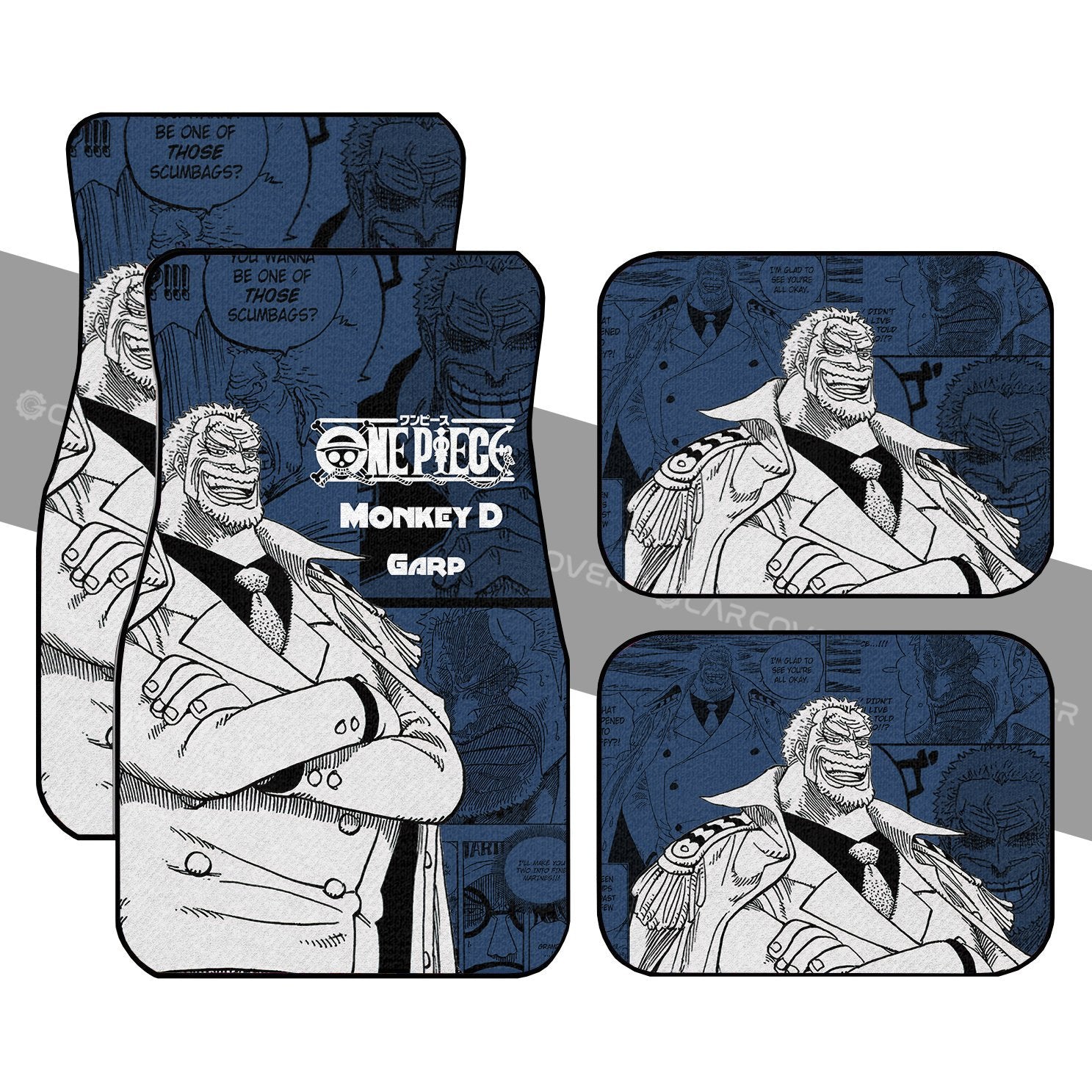 Monkey D Garp Car Floor Mats Custom Anime Mix Manga One Piece Car Interior Accessories Monkey D Garp Car Floor Mats Custom Anime Mix Manga One Piece Car Interior Accessories