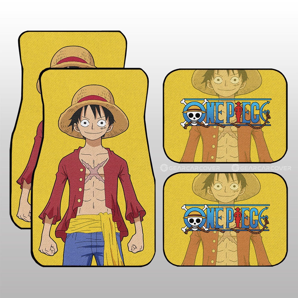 Monkey D. Luffy Car Floor Mats Custom Anime One Piece Gifts For Fans Monkey D. Luffy Car Floor Mats Custom Anime One Piece Gifts For Fans