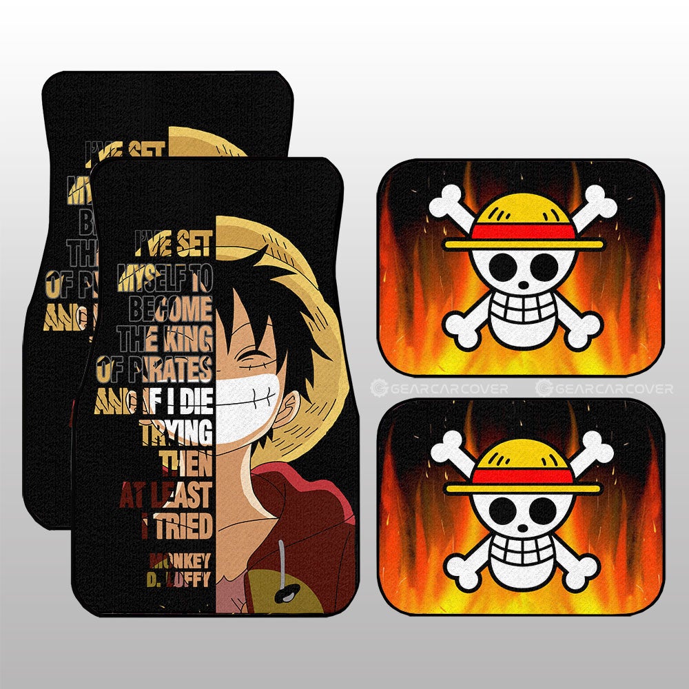 Monkey D. Luffy Quotes Car Floor Mats Custom One Piece Anime Car Accessories Monkey D. Luffy Quotes Car Floor Mats Custom One Piece Anime Car Accessories