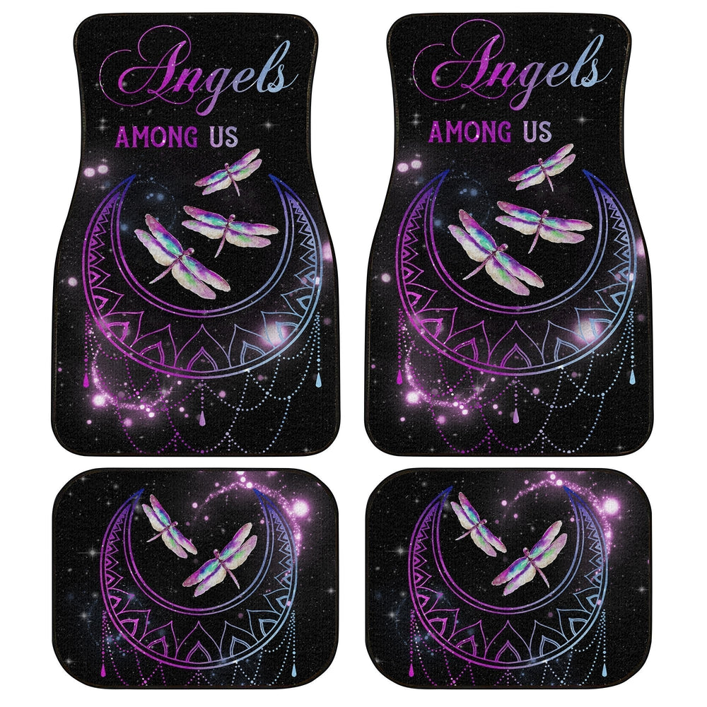 Moon Mandala Dragonfly Car Floor Mats Custom Car Accessories Moon Mandala Dragonfly Car Floor Mats Custom Car Accessories