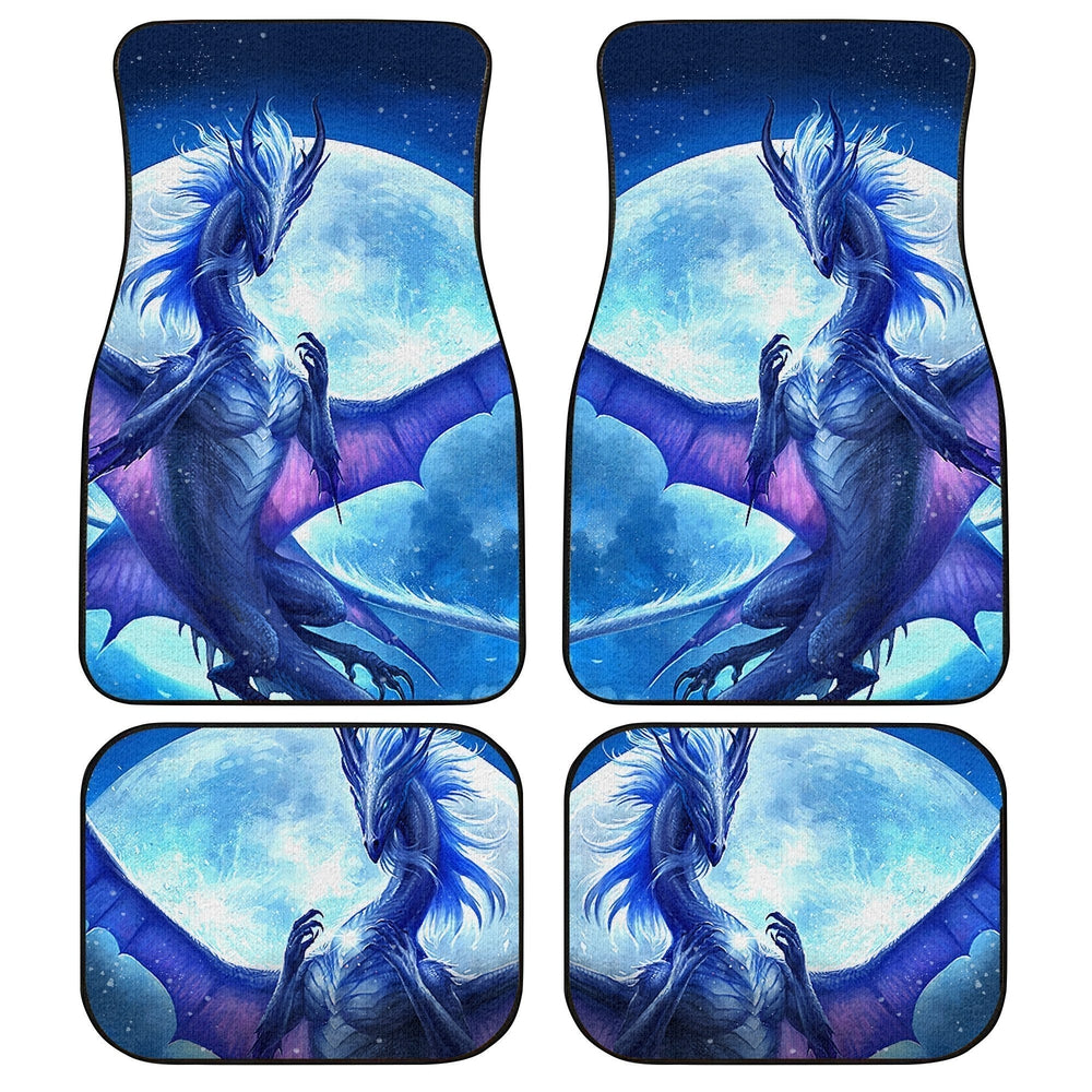 Moonlight Dragon Car Floor Mats Custom Mythical Creature Car Accessories Moonlight Dragon Car Floor Mats Custom Mythical Creature Car Accessories