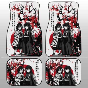 Muichiro And Obanai Car Floor Mats Custom Japan Style Demon Slayer Gifts For Fans