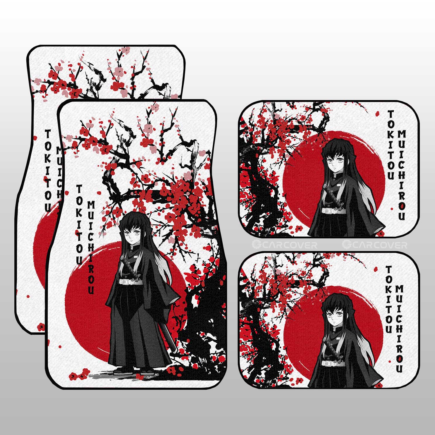 Muichiro Car Floor Mats Custom Japan Style Anime Demon Slayer Car Interior Accessories Muichiro Car Floor Mats Custom Japan Style Anime Demon Slayer Car Interior Accessories