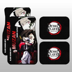 Muzan Car Floor Mats Custom Demon Slayer Anime Gifts Idea For Fans