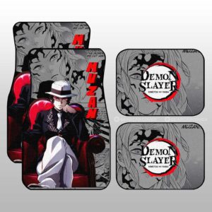 Muzan Car Floor Mats Custom Demon Slayer Anime Mix Manga Gifts For Fans