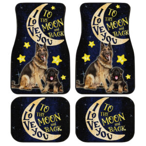 My Friend German Shepherd Car Floor Mats Custom I Love You To The Moon And Back Car Accessories Gifts Idea