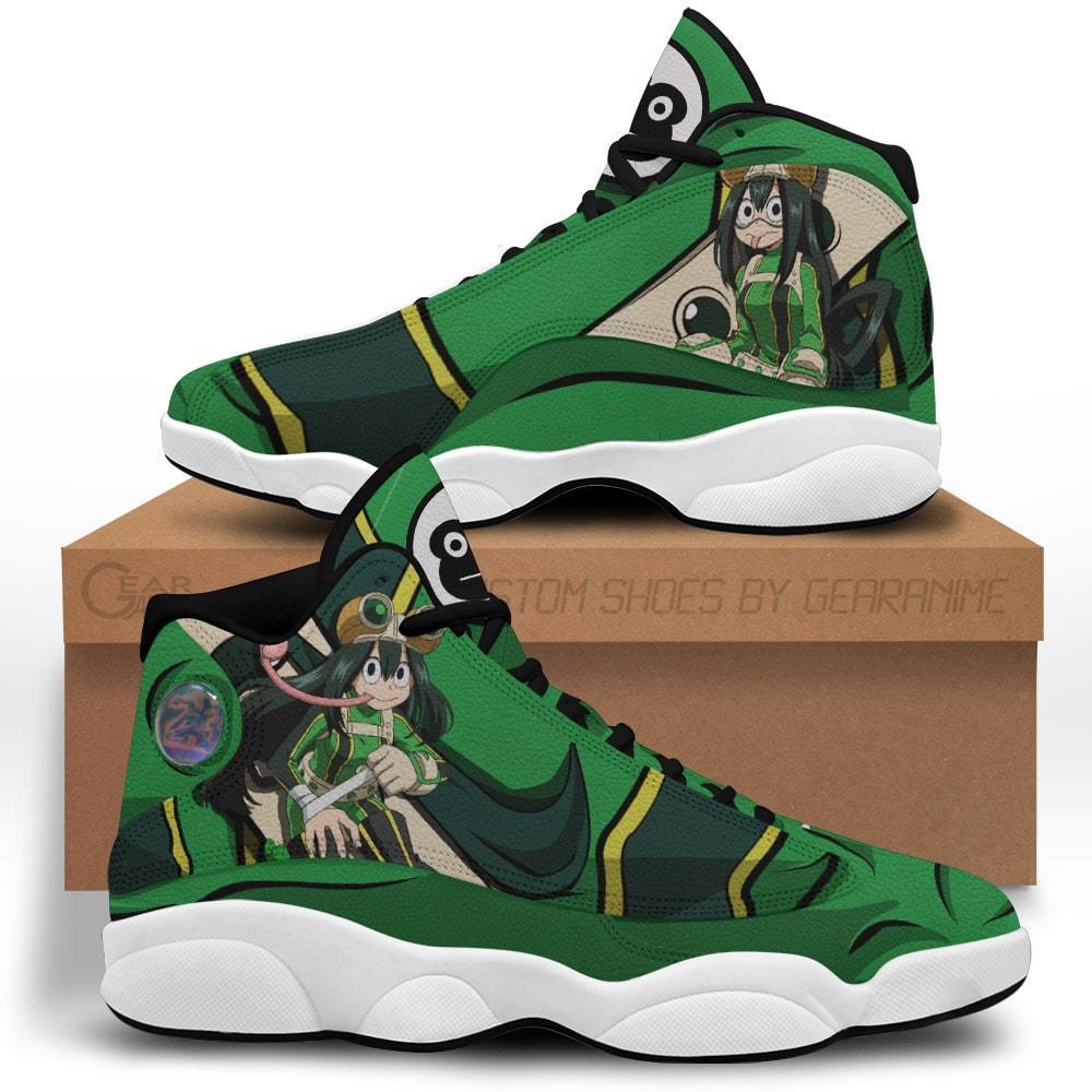 My Hero Academia Tsuyu Asui Air Jordan 13 Sneaker Shoes My Hero Academia Tsuyu Asui Air Jordan 13 Sneaker Shoes