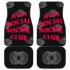 Naruto Akatsuki Anti Social Club Black White Cloud Car Floor Mats