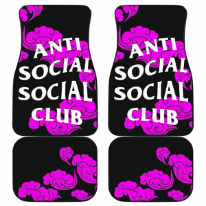 Naruto Akatsuki Anti Social Club Flying Purple Cloud Car Floor Mats