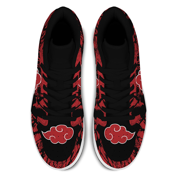 Naruto-Akatsuki-Red-Clouds-Air-Jordan-13-Sneakers-2