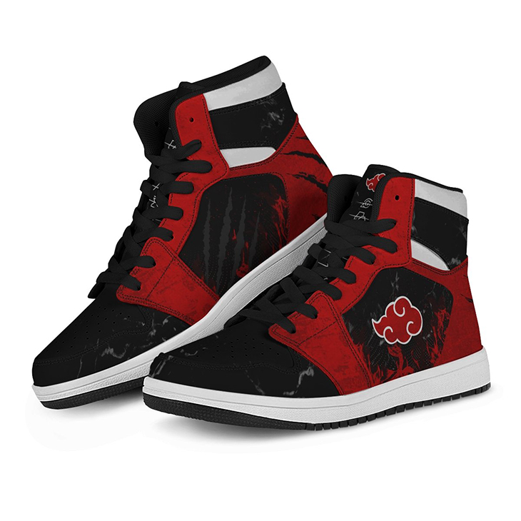 Naruto-Akatsuki-Red-Clouds-Air-Jordan-13-Sneakers-4-1
