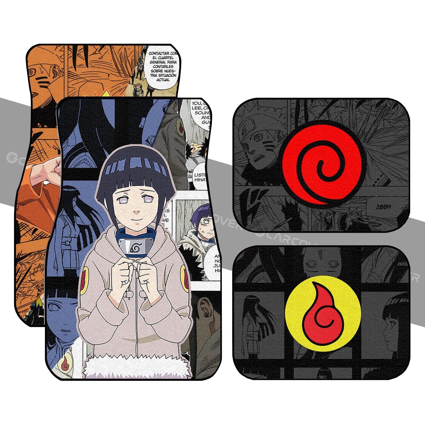Naruto And Hinata Car Floor Mats Custom Anime Mix Manga Car Interior Accessories Naruto And Hinata Car Floor Mats Custom Anime Mix Manga Car Interior Accessories