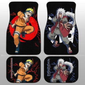 Naruto And Jiraiya Car Floor Mats Custom Gifts For Naruto Anime Fans