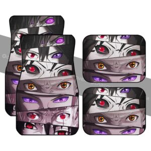 Naruto And Sharingan Eyes Car Floor Mats Custom Anime Car Accessories