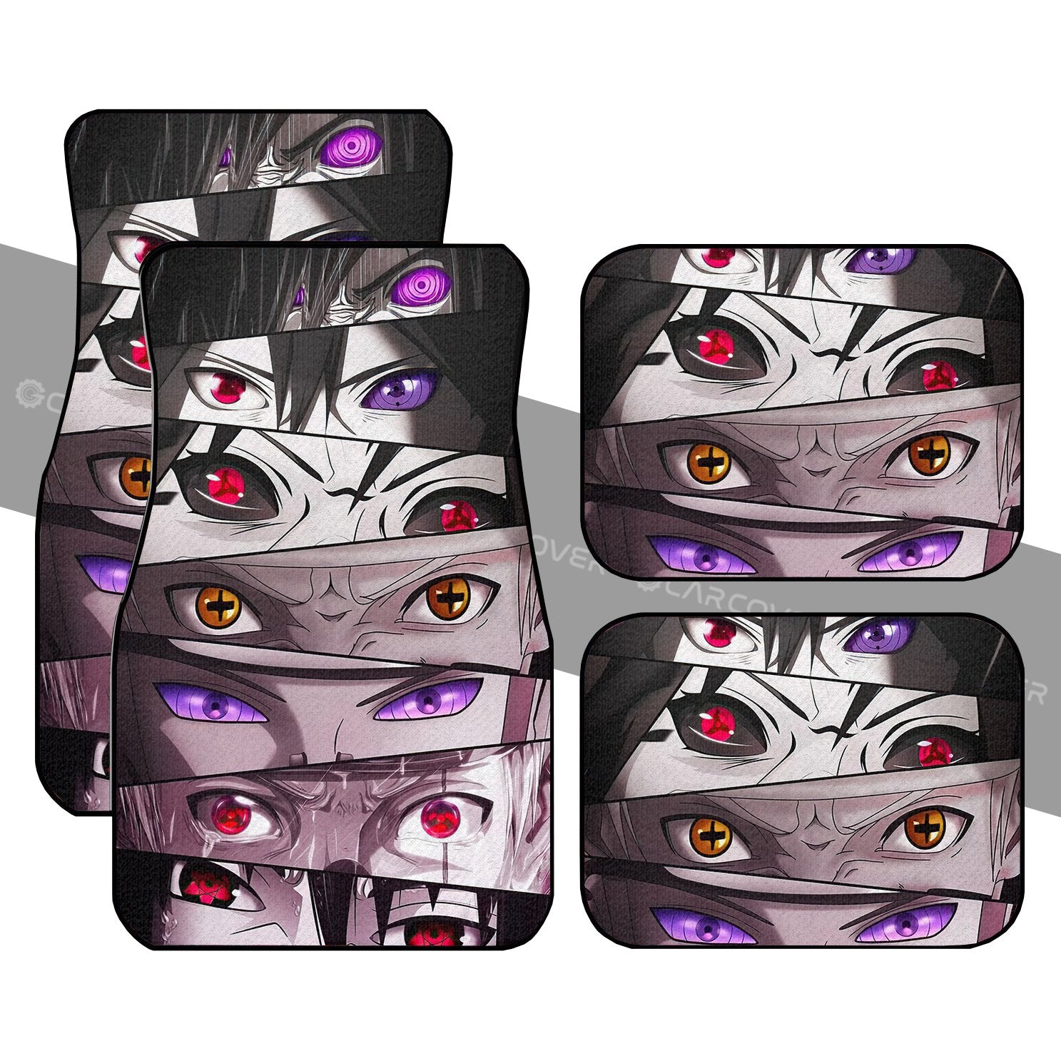 Naruto And Sharingan Eyes Car Floor Mats Custom Anime Car Accessories Naruto And Sharingan Eyes Car Floor Mats Custom Anime Car Accessories