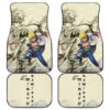 Naruto Anime Minato Namikaze Using Kunai Black Painting Artwork Car Floor Mats