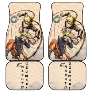 Naruto Anime Naruto Rasengan Power Black Painting Artwork Car Floor Mats