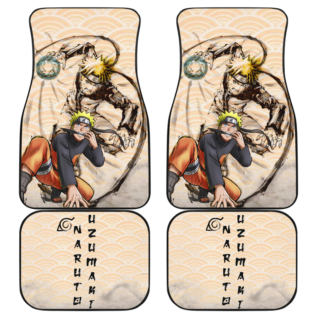 Naruto Anime Naruto Rasengan Power Black Painting Artwork Car Floor Mats Naruto Anime Naruto Rasengan Power Black Painting Artwork Car Floor Mats