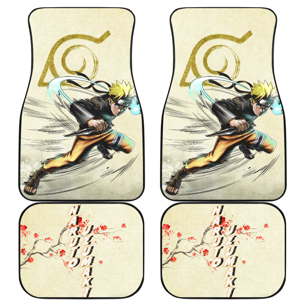 Naruto Anime Naruto Rasengan Power Vintage Background Car Floor Mats Naruto Anime Naruto Rasengan Power Vintage Background Car Floor Mats