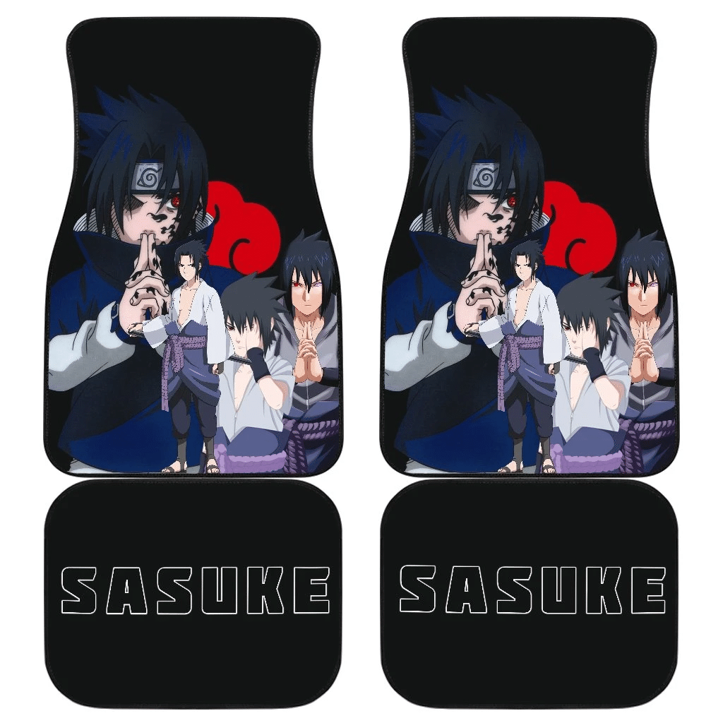 Naruto Anime Sasuke Eyes And Ninjutsu Using Curse Mark Car Floor Mats Naruto Anime Sasuke Eyes And Ninjutsu Using Curse Mark Car Floor Mats