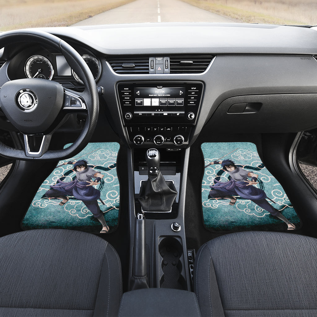 Naruto-Anime-Sasuke-Uchiha-Cloud-Pattern-Blue-Theme-Car-Floor-Mats-1