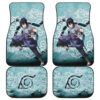 Naruto Anime Sasuke Uchiha Cloud Pattern Blue Theme Car Floor Mats