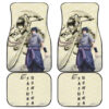 Naruto Anime Sasuke Uchiha Using Sword Black Painting Artwork Car Floor Mats
