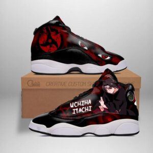 Naruto Itachi Sneakers Jutsu Sharingan Eyes Air Jordan 13 Sneaker Shoes