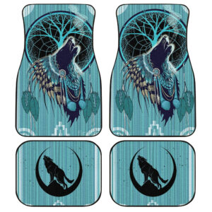 Native American Wolf Dream Catcher Car Floor Mats