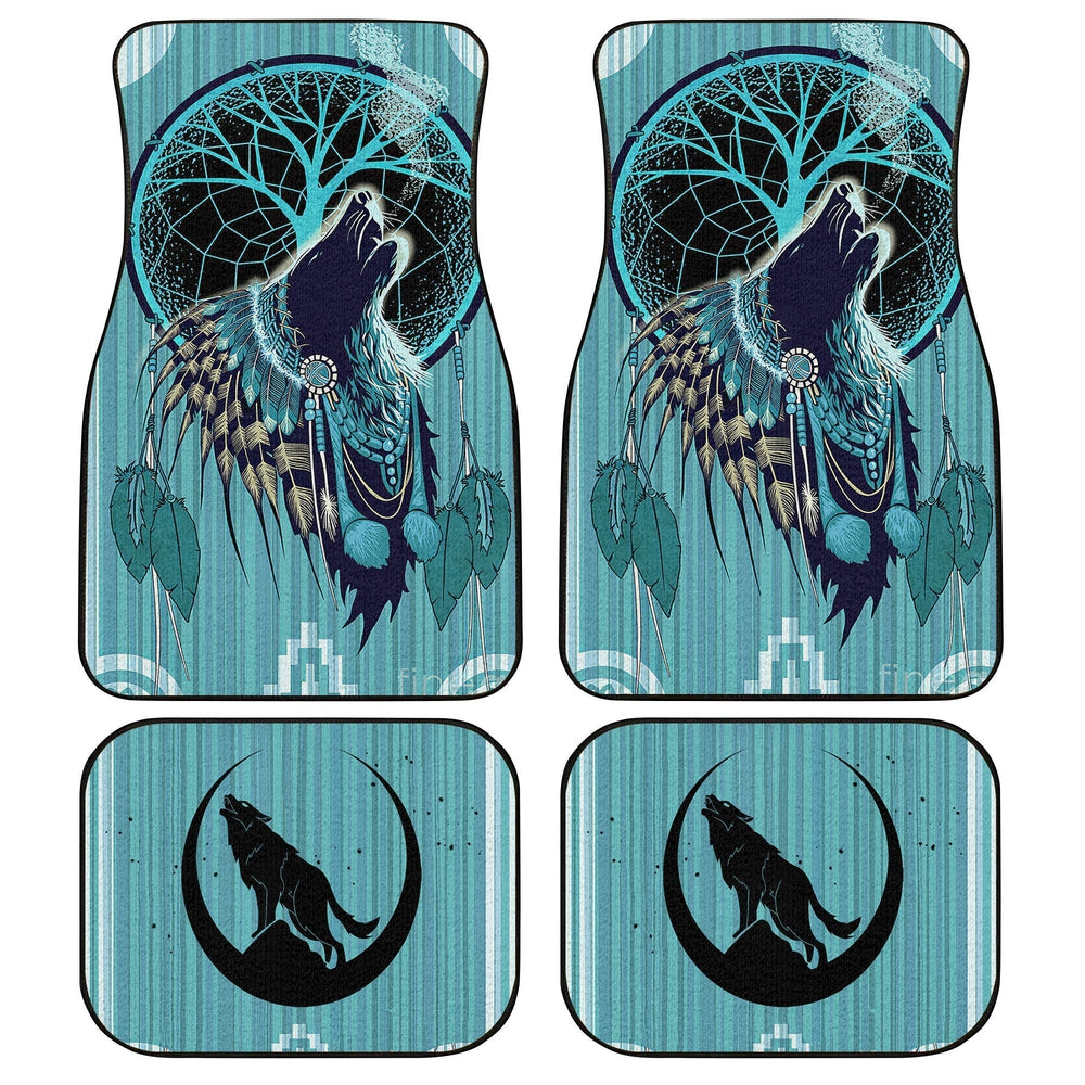 Native American Wolf Dream Catcher Car Floor Mats Native American Wolf Dream Catcher Car Floor Mats