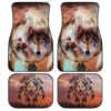Native American Wolf Dreamcatcher Custom Car Floor Mats Accessories