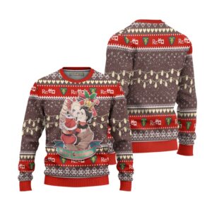 Natsuki Subaru x Beatrice Anime Ugly Christmas Sweater Custom Re Zero Xmas Gift