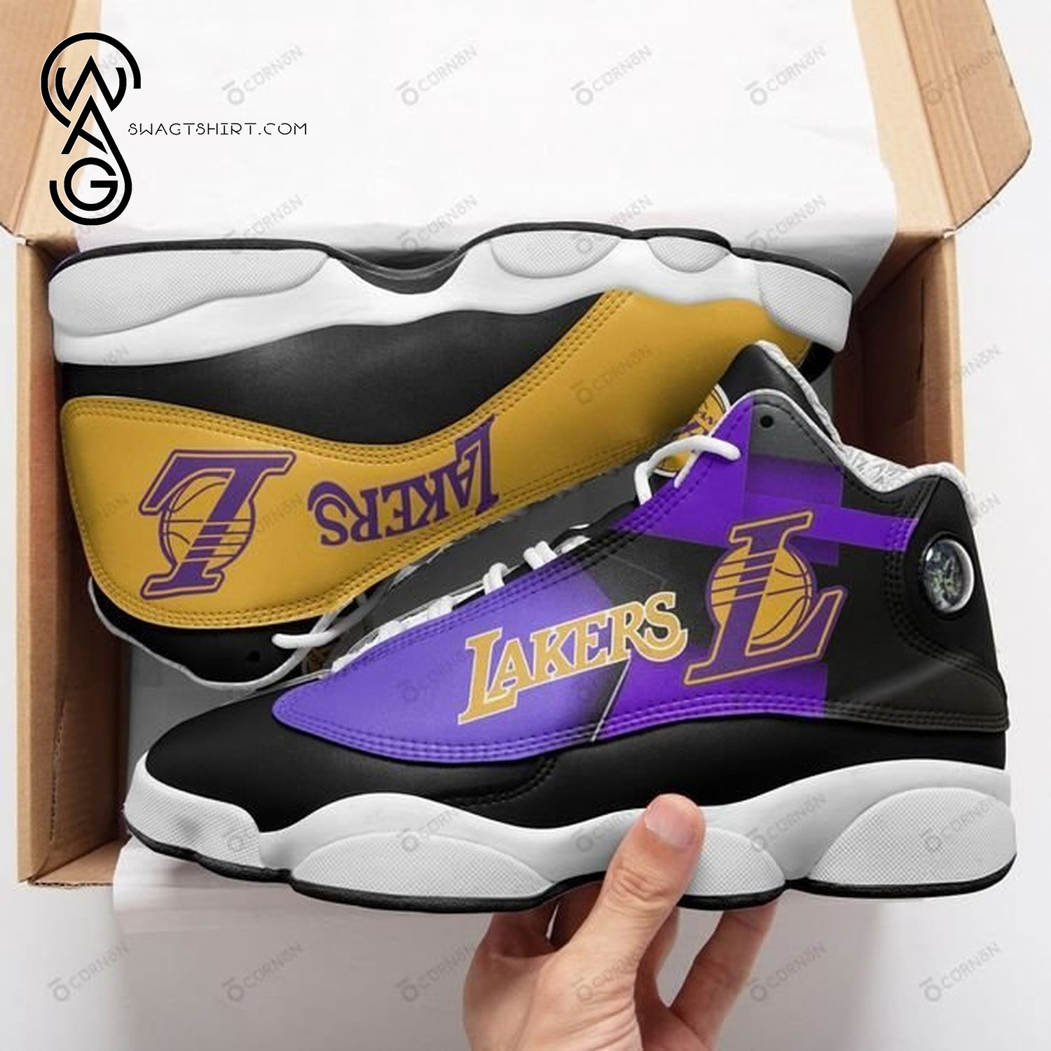 Nba Los Angeles Lakers Air Jordan 13 Shoes 2 Nba Los Angeles Lakers Air Jordan 13 Shoes 2