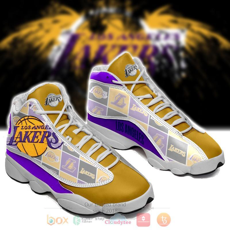 Nba Los Angeles Lakers Logos Air Jordan 13 Shoes Nba Los Angeles Lakers Logos Air Jordan 13 Shoes
